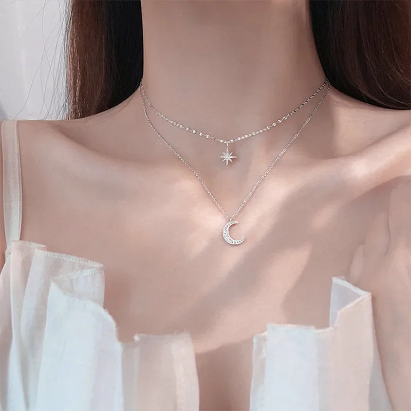 Elegant Double Layer Butterfly Necklace