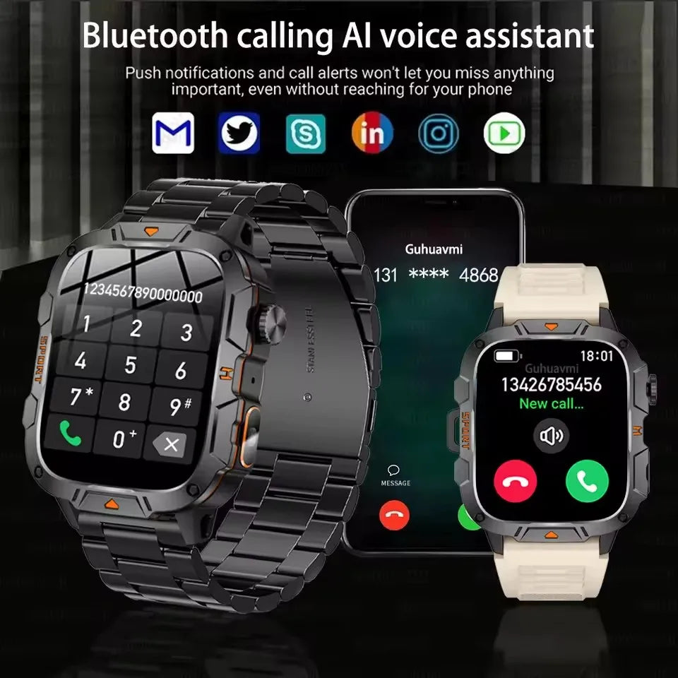 Military Grade AMOLED Waterproof Smart Watch