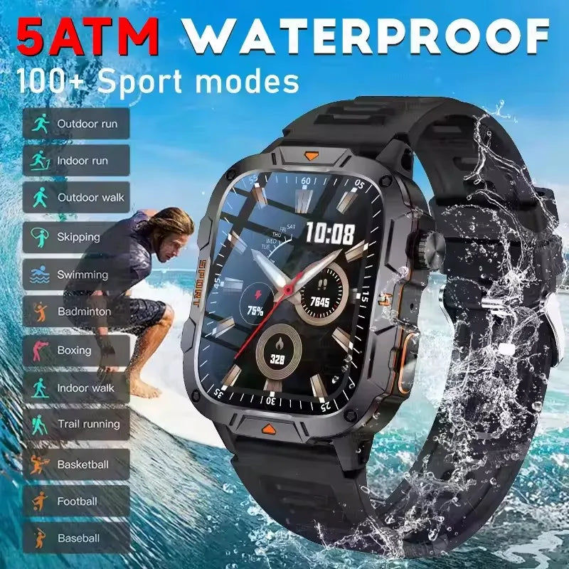 Military Grade AMOLED Waterproof Smart Watch