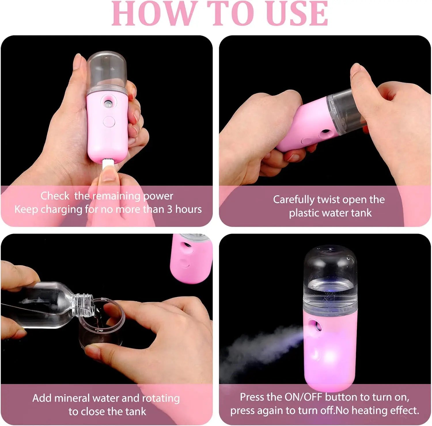 Portable USB Rechargeable Nano Face Mister