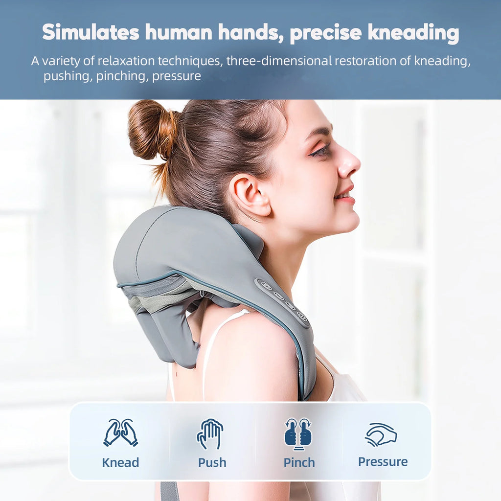 Wireless Kneading Neck Shoulder Massage Shawl