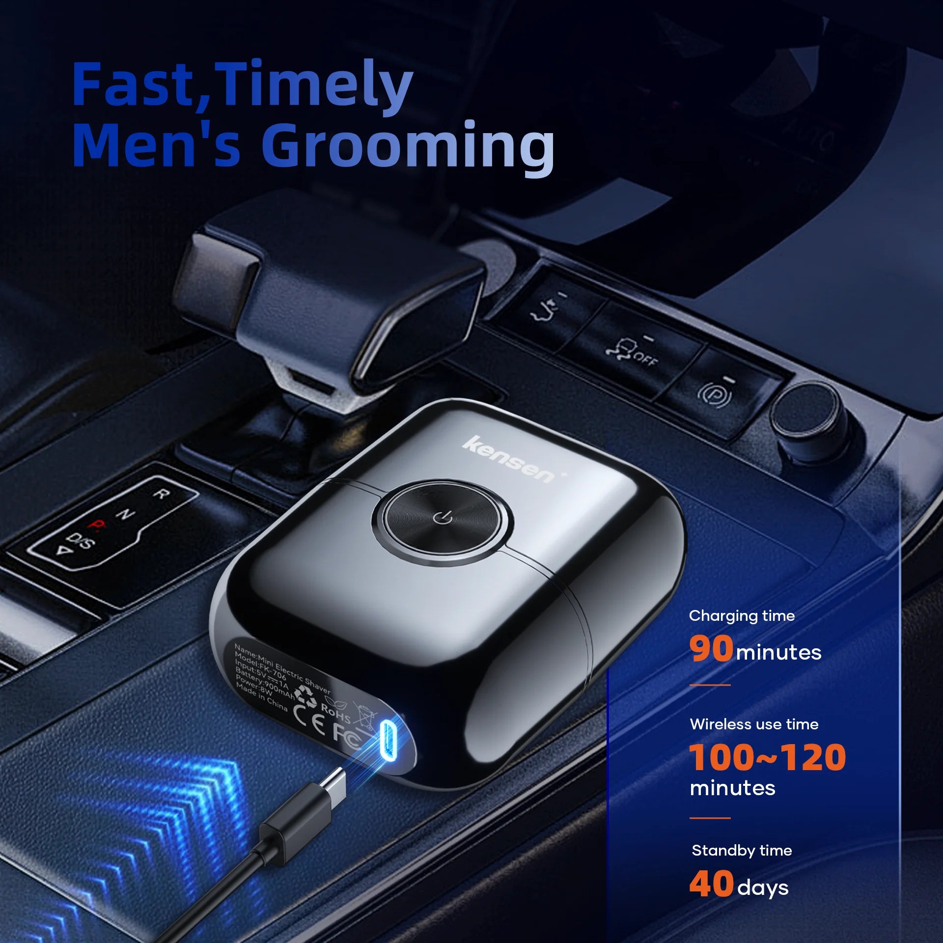 4D Floating Blade Waterproof Electric Shaver